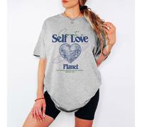 T-shirt da donna Create A Self Love Planet affermazione positiva Self Care