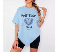 T-shirt da donna Create A Self Love Planet affermazione positiva Self Care