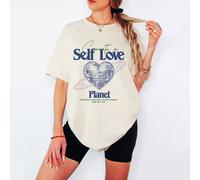 T-shirt da donna Create A Self Love Planet affermazione positiva Self Care