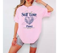 T-shirt da donna Create A Self Love Planet affermazione positiva Self Care