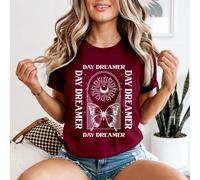 T-shirt da donna Day Dreamer Butterfly Celestial hobby sogni ad occhi aperti