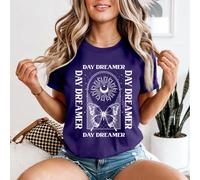 T-shirt da donna Day Dreamer Butterfly Celestial hobby sogni ad occhi aperti