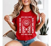T-shirt da donna Day Dreamer Butterfly Celestial hobby sogni ad occhi aperti