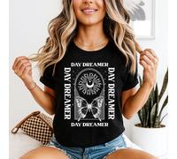 T-shirt da donna Day Dreamer Butterfly Celestial hobby sogni ad occhi aperti
