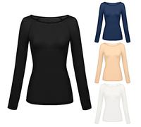 T-shirt da donna di grandi dimensioni, maglietta sportiva traspirante a maniche lunghe, maglietta a garza, tinta unita, top casual, top a forma di yoga loungewear sport t-shirt sottile, blu scuro, XL