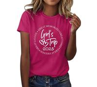 T-shirt da donna estiva a maniche corte, scollo rotondo, casual, con stampa chic ed elegante, traspirante, per il tempo libero, camicie comode di grandi dimensioni, alla moda, grafica da donna, per