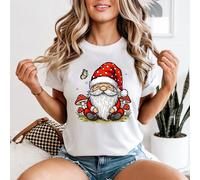 T-shirt da donna Gnome Mushroom Fantasy Woodland Creatures