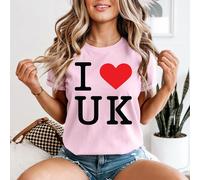 T-shirt da donna I Love UK United Kingdom Travel British Pride