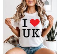 T-shirt da donna I Love UK United Kingdom Travel British Pride