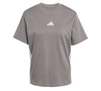 T-shirt da donna in cotone adidas Essentials 3-Stripes Gris L