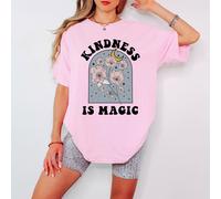 T-shirt da donna Kindness Is Magic Inspirational maglietta retrò floreale...