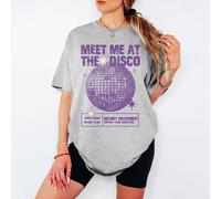 T-shirt da donna Meet Me At The Disco Party Night retrò ballo da discoteca