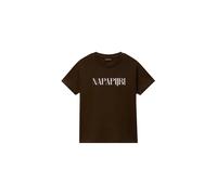 Napapijri Bliss Short Sleeve T-shirt Marrone M Donna