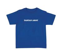 T-shirt da donna Scotland Tartan Army blu reale da bambino aderente a ventaglio