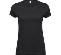 T-shirt da donna Tee Jays con maniche arrotolate PC3436 (2XL) (nero)