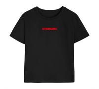 T-shirt da donna The Weekend nera design concerto maglietta crop top