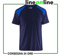 T-shirt da lavoro Blaklader 3379-Blu/Azzurro-M in 100% jersey cotone leggera