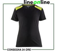 T-shirt da lavoro donna Blaklader 3479-Nero/Giallo-S