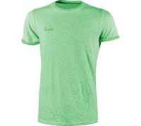 T-Shirt Da Lavoro Slim Fit Fluo U-Power 100% Cotone Verde