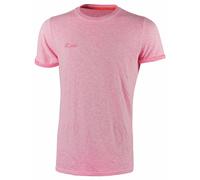 U-Power Fluo, T_Shirt Classica Slim Fit, Abbigliamento da Lavoro da Uomo, Tessuto in Cotone, Girocollo, Manica Corta, Confortevole, Casual, Abbigliamento Estivo (PINK FLUO - L)