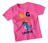 T-shirt da ragazzo Big Brother Saurus Dinosaur Animals Cool Kids Tee