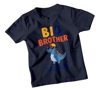 T-shirt da ragazzo Big Brother Saurus Dinosaur Animals Cool Kids Tee