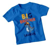 T-shirt da ragazzo Big Brother Saurus Dinosaur Animals Cool Kids Tee
