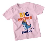 T-shirt da ragazzo Big Brother Saurus Dinosaur Animals Cool Kids Tee
