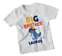 T-shirt da ragazzo Big Brother Saurus Dinosaur Animals Cool Kids Tee