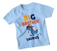 T-shirt da ragazzo Big Brother Saurus Dinosaur Animals Cool Kids Tee