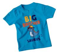T-shirt da ragazzo Big Brother Saurus Dinosaur Animals Cool Kids Tee