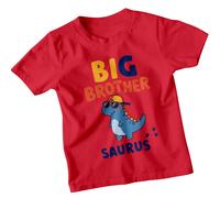 T-shirt da ragazzo Big Brother Saurus Dinosaur Animals Cool Kids Tee