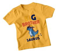 T-shirt da ragazzo Big Brother Saurus Dinosaur Animals Cool Kids Tee