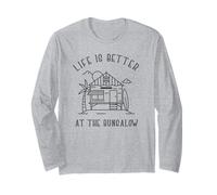 T-Shirt da Surf Estiva Life Is Better At The Bungalow Vacation Maglia a Manica