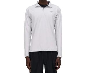 T-shirt da tennis da uomo New Balance Space Dye 1/4 Zip - athletic grey - Grigio (XXL)