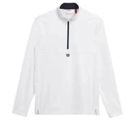 T-shirt da tennis da uomo Wilson Elevate Performance 1/2 Zip - bright white - Bianco (S)