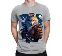 T-shirt da uomo A Japanese Samurai Kitsune Bushido Ronin Anime Legend #TA-63