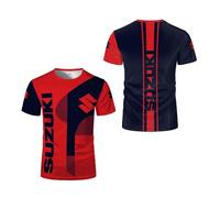 T-Shirt da Uomo Abbigliamento Sportivo per Suzuki Traspirante Comoda A Maniche Corte T-Shirt 3D Attiva Abbigliamento Stampa Polo Morbida Girocollo Mezza-A||S