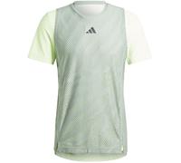 T-shirt da uomo Adidas Tennis Pro Layering - silver green/green spark - Menta (M)
