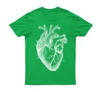 T-shirt da uomo Anatomia di un cuore Scienza medica Biologia organi del...