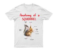 T-shirt da uomo Anatomia di uno scoiattolo Medical Science Biology Body...