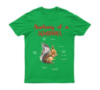 T-shirt da uomo Anatomia di uno scoiattolo Medical Science Biology Body...