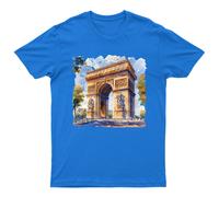 T-shirt da uomo Arc De Triomphe Paris Landmarks maglietta da donna...
