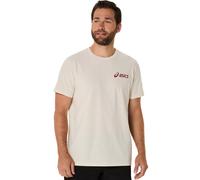 T-shirt da uomo Asics Chest Logo Short Sleeve - Beige (S)