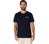 T-shirt da uomo Asics Chest Logo Short Sleeve - Blu (S)