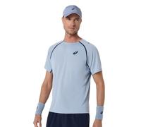 T-shirt da uomo Asics Match Short Sleeve - grey blue - Blu (L)