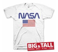 T-Shirt Da Uomo BIG & TALL 3XL, 4XL, 5XL Con Licenza Ufficiale NASA - Old Glory
