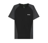BOSS T-shirt slim fit in jersey mesh con inserti a contrasto - Style TS_TOC Matchball, 50549511 Nero / Grigio L