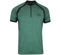 T-shirt da uomo BOSS Matchball TOC Zip-Neck Slim-Fit - open green - Verde (L)