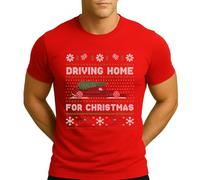 T-shirt da uomo Chris Rea - Driving Home for Christmas Ferrari | Ugly Christmas Christmas Christmas, Colore: rosso, S